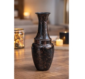 Jarrón Antiguo de Bronce y Negro Moteado - Elegante Maceta Decorativa con Acabado Metálico para Decoración Moderna del Hogar y Regalos. - Product Image 1