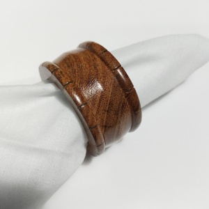 <b>Wooden</b> Napkin Ring Set Gold Accent Napkin Holder Handmade <b>Table</b> Napkin Rings Decorative <b>Dining</b> <b>Table</b> Accessory <b>Rustic</b> Wedding - Product Image 5