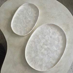 Bandeja de Servir Ovalada de Lujo con Incrustaciones de Madreperla de Alta Calidad, Bandeja Decorativa para Mesa de Centro, Otomana o Encimera de Cocina - Product Image 2
