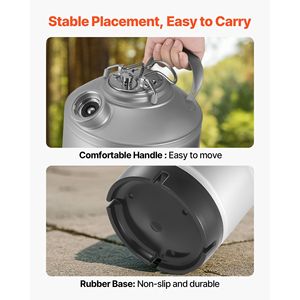 Kit di Pulizia per Fusti da 1,75 Galloni/6,5L con Connettore D e Base in Gomma per la Pulizia di Fusti di Birra - Product Image 6