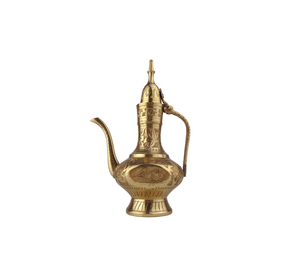กาน้ำชาทองเหลืองโบราณ กาน้ำทองเหลืองสลักลาย กาน้ำชาทองเหลืองทำมือ - Product Image 2