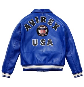 Avirex Blue Racing <b>Jacket</b> Full Sleeve Embroidered Logo Windproof Breathable Unisex Adult <b>Summer</b> Winter Style - Product Image 2
