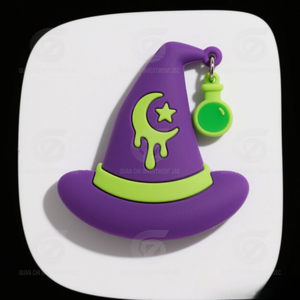 Llaveros Personalizados de Goma y Silicona Ecológicos en 3D para Halloween |   Formas de Sombrero de Bruja de Calabaza |   Regalos, Eventos, Promociones de Marca, Promociones Navideñas - Product Image 2