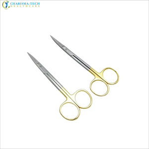 Tijeras Quirúrgicas Premium - Tijeras de Acero Inoxidable Reutilizables, Afiladas/Planas, Rectas y Curvas, para Cirugía General - Product Image 1