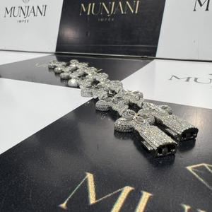 IGI Certified VVS Moissanite <b>Bracelets</b> & <b>Bangles</b> Custom Flower Iced Out 925 Sterling <b>Silver</b> Rose Gold Plated Hip Hop For Unisex - Product Image 2