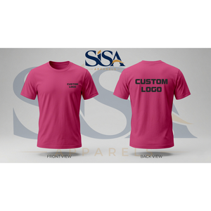 T-shirt Homme Sportswear Rose Poudré 100% Coton à Manches Courtes Coupe Oversize avec Logo Frontal – Tailles XS-3XL – Étiquette Personnalisée - Product Image 1