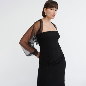 Personalizado de las mujeres de manga larga con estilo Bolero Shrug Mujeres Club Wear Cover Up Shirt Sexy Open Front Cropped Bolero Shrug Mujeres - Product Image 3