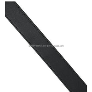 Cinturón informal de cuero de estilo popular para hombre, personalizado, con costuras duraderas de cuero negro prémium y remaches de Chicago para hebilla - Product Image 3