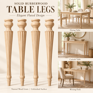 Pata de Mesa de Madera Maciza, Pata de Mueble de Madera Maciza, Soporte Redondo Tradicional para Mesa, Fácil Instalación, Uso en Hogar y Oficina - Product Image 4