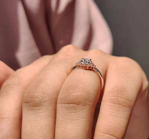 Anillo de Compromiso de Diamante Moissanite al por Mayor, 1 Quilate, Plata 925, Corte Ovalado, Sin Níquel, Sin Plomo, Anillo de Boda Clásico para Mujer - Product Image 3