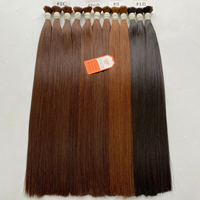 Extensions de Cheveux Remy Vierges 100% de Qualité Supérieure, Lisses et Soyeuses, Double Trame Faite à la Machine, Origine Vietnamienne, Prix de Gros