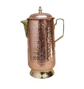 Luxury Copper Jug Water Pitcher Pure Metal Drinkware for Kitchen Dining <b>Table</b> Beverage Serving Gift Collection - Product Image 3