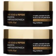 Farmstay 24K Gold & Peptide Solution Ampoule Eye Patches 90g Maschere Occhi in Seta Confezione da 60 Pezzi Per Confezione 2 Confezioni in Offerta - Product Image 1