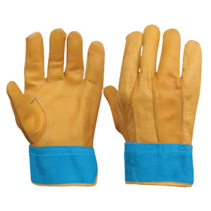 Gants de soudage TIG en cuir pleine fleur et croûte de cuir de qualité supérieure, avec manchette de sécurité, certifiés CE, pour la sécurité industrielle, la lutte contre les incendies et le barbecue (protection main et bras) - Product Image 5