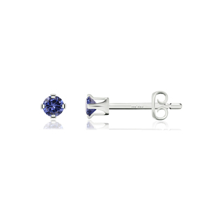 Best 925 Sterling Silver Tanzanite Cut Butterfly Lock Luxury Stud <b>Earrings</b> Prong Setting Trendy Party & Wedding Pack 5 Pairs - Product Image 3