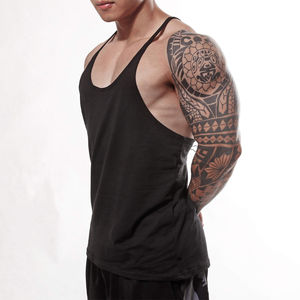 High Quality Wholesale Factory Made <b>Men</b> <b>Singlets</b> New Arrival Custom Printed Logo Fitness Wear <b>Men's</b> <b>Singlets</b> OEM Service - Product Image 4