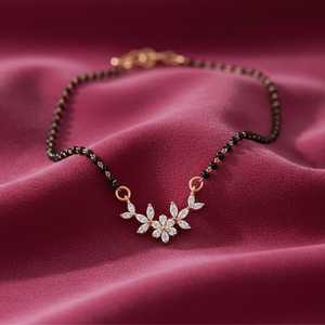 Hallmark Silver Gold Plated Vatika Mangalsutra-Rose Gold Tone Titanium Steel Casual Jewelry - Product Image 2