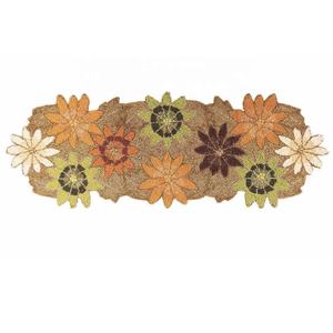 Nouvel arrivage de chemin de table moderne en perles de verre à motif floral chemin de table Glitz décoratif pour les repas à domicile et les fêtes de mariage - Product Image 3