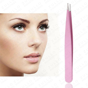 Stainless Steel Eyebrow Tweezers Set with Custom Logo PU Leather Pouch Professional Beauty Grooming <b>Tool</b> - Product Image 2