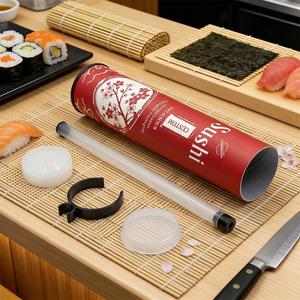 Boîte en tube de papier pour emballage de sushi sur mesure OEM avec couche intérieure anti-graisse - Product Image 3