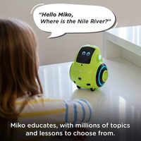 Robot d'apprentissage intelligent Miko 2 avec conception programmable, tuteur IA à commande vocale et activités éducatives interactives