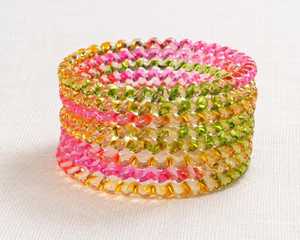 Bracelets en verre faits à la main avec motif goutte de pluie, accessoires de mode indiens pour mariée - Product Image 1