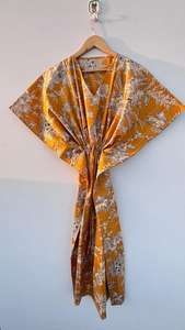 ชุดเดรสผ้าฝ้ายพิมพ์ลายดอกไม้ - โบฮีเมียน ลอนจ์ ไซส์พลัส - Product Image 6