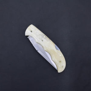 Navaja Plegable de Acero de Damasco con Mango de Hueso, Multifuncional, Encendedor de Fuego, Cuchillo de Caza de Bolsillo con Punta Clip, 3 Años de Garantía, ODM OEM - Product Image 4