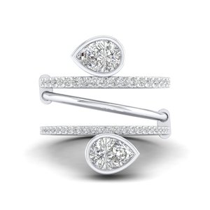 แหวนเพชรโมอิสซาไนต์ทรงหยดน้ำ REYES Luxury 925 เงินแท้ 925 น้ำหนัก 2.14 กะรัต พร้อมใบรับรอง GRA สำหรับผู้หญิง ของขวัญหมั้นสุดหรู - Product Image 5