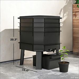 อุปกรณ์ทำปุ๋ยอินทรีย์แบบ 4 ชั้น ถังหมักปุ๋ยหนอน - Product Image 3