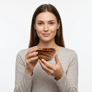 Bol à salade en bambou écologique poli sur mesure, design moderne et luxueux, pour les fêtes et la maison, fabriqué à la main par la collection Handmade - Product Image 1