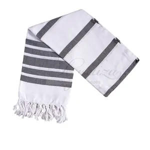 Pure Turkish Cotton Peshtemals Travel Blanket Wholesale Clearance Factory Sale OEM Peshtemal Beach Towels Custom Logo Embroidery