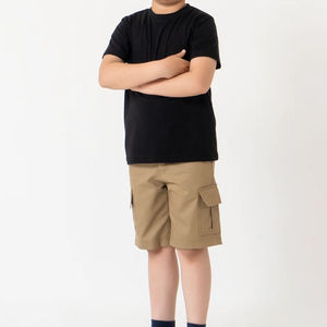 T-shirt uni noir pour enfants, sweat-shirt oversize pour garçons et bébés, t-shirts personnalisés pour enfants, vêtements - Product Image 4
