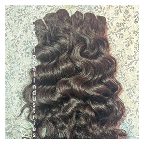 Extensions de cheveux humains naturels indiens bouclés, vierges, non traités, provenant d'un seul donneur, de la région du Temple du Sud - Product Image 1