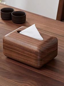 Porte-boîte à mouchoirs en bois polyvalent, adapté à une utilisation décorative sur table dans les maisons, les hôtels, les restaurants, les bureaux et les chambres. - Product Image 1