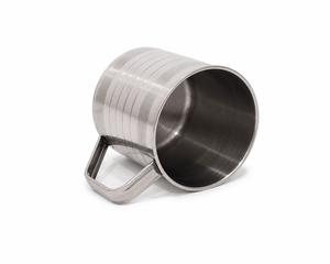 Mug de voyage en acier inoxydable Dheer International, petite taille, gris, aspect moderne et haut de gamme, réutilisable - Product Image 3