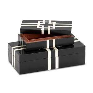 Caja de Resina con Diseño Geométrico Incrustado, Estilo Moderno, Hecha a Mano, con Cierre Magnético, Cuadrada, Craftera Exports - Product Image 2