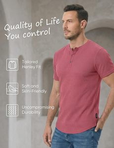 Camiseta de Manga Corta para Hombre de Alta Calidad, Cuello Redondo, Color Sólido, Logotipo Personalizado en la Parte Delantera, Transpirable, Ecológica, de Secado Rápido, Informal - Product Image 5