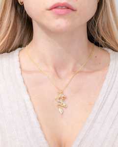 Collar con Colgante de Dragón en Oro Amarillo con Diamante Cultivado en Laboratorio - Product Image 3