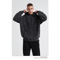 Sweat à capuche vintage délavé à l'acide pour hommes et femmes, 100 % coton, effet délavé, style streetwear