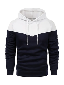 เสื้อฮู้ดดี้โอเวอร์ไซส์สีเหลืองกรมท่าลายเชฟรอนสำหรับผู้ชาย พรีเมียม ผ้าฟลีซ ขายส่ง รับสกรีนโลโก้ - Product Image 6