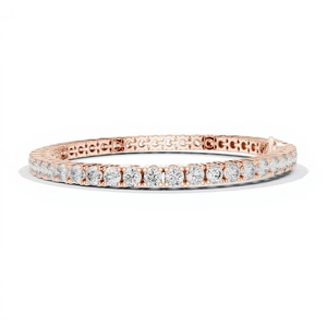Bracelet tennis classique en or 18 carats plaqué rhodium, serti de diamants de laboratoire taillés de 7,4 carats, unisexe, de luxe, idéal pour offrir, pour les fêtes, les mariages ou le quotidien - Product Image 1