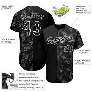 Wholesale 2027 New Sportswear Custom Baseball Jersey High Quality 100% Polyester Sublimated Plus Size Quick Dry Anti-Bacterial - Product Image 2
