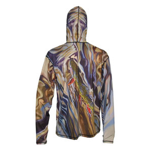 Professional Moisture Wicking Fishing <b>Hoodies</b> Breathable <b>Lightweight</b> Beach Wear Custom Logo Factory Supply - Product Image 2