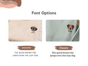 <b>Custom</b> Embroidered <b>Pet</b> <b>Portrait</b> Crewneck Sweatshirt Personalized Dog Face Pullover Gift for Dog Lovers Wholesale - Product Image 6