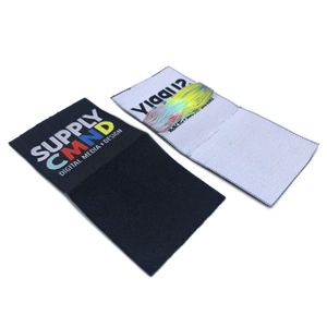 Étiquettes tissées personnalisées en gros avec logo de marque, nom, pliées, à coudre sur les vêtements - Product Image 5