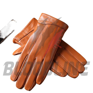 Guantes de ciclismo de cuero negro deportivos, transpirables y sin forro, para las cuatro estaciones, estilo deportivo, guantes de moto. - Product Image 1