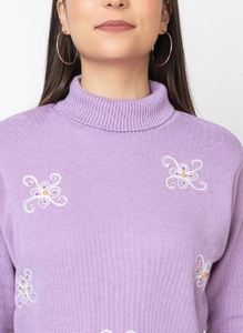 Suéter de cuello alto de punto grueso de alta calidad para invierno, elegante para la oficina, de proveedor indio a precio mayorista. - Product Image 2