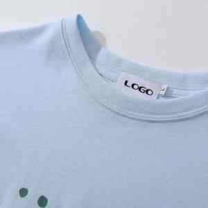 T-shirts pour hommes en coton 100% à col rond avec logo personnalisé en 3D pour impression en relief, motif uni et design tendance - Product Image 4