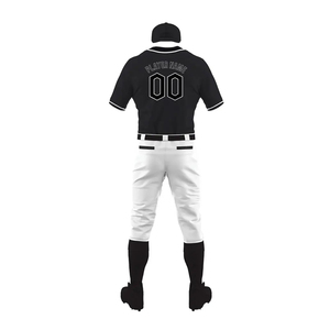 Uniforme de baseball personnalisé couleur unie pour femmes, maillot de softball, pantalon, veste, chapeau, offres pour hommes, chemise à boutons intégrale, uniforme d'équipe - Product Image 3